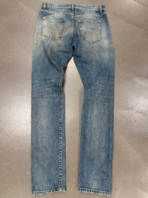 2015 Saint Laurent by Hedi Slimane distressed slim denim jeans