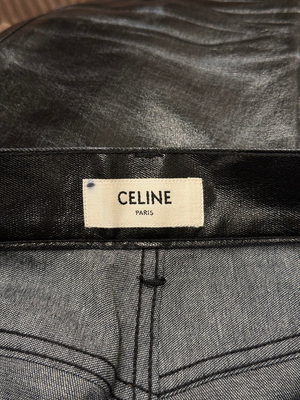 Celine distressed coated jeans