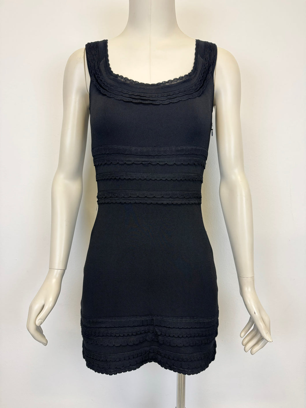 1990s Christian Dior scallop layered knit dress