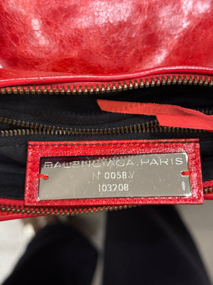 Balenciaga red city bag