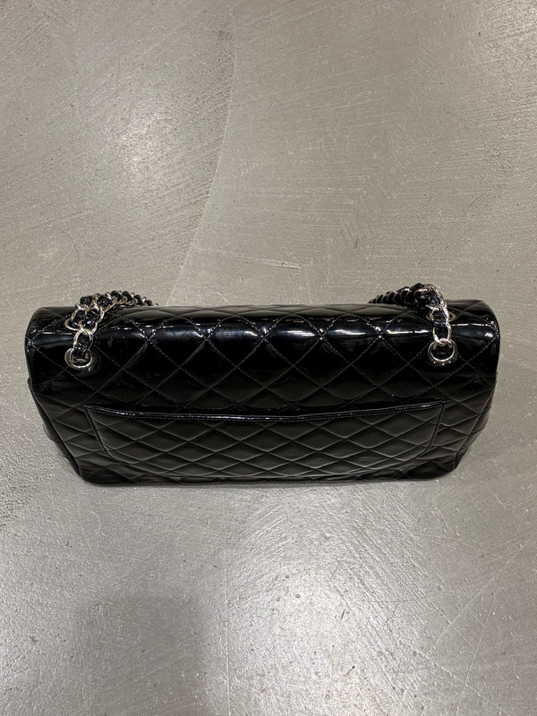 2013-2014 Chanel Large Flap double chain matelasse patent leather bag