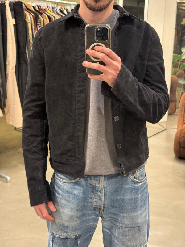 2000s Dior by Hedi Slimane faded raw cotton jacket