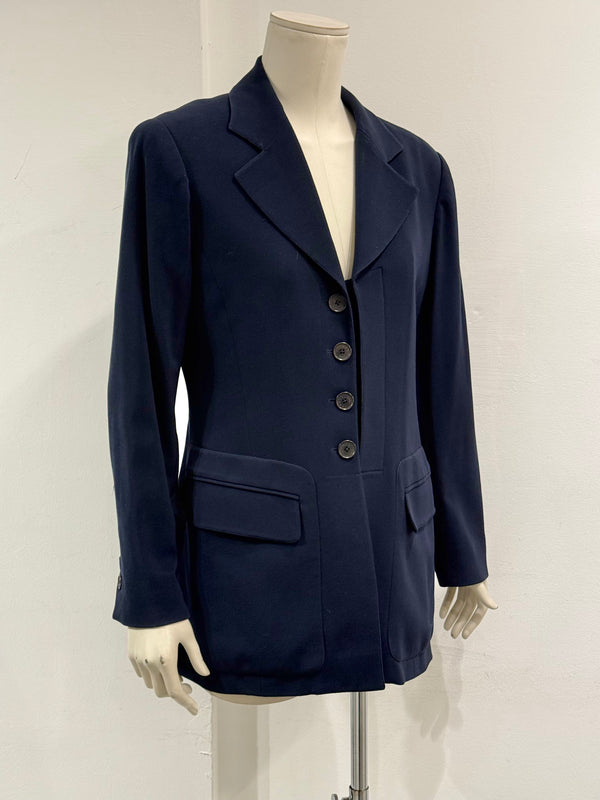 1990s Hermes wool tailored blazer