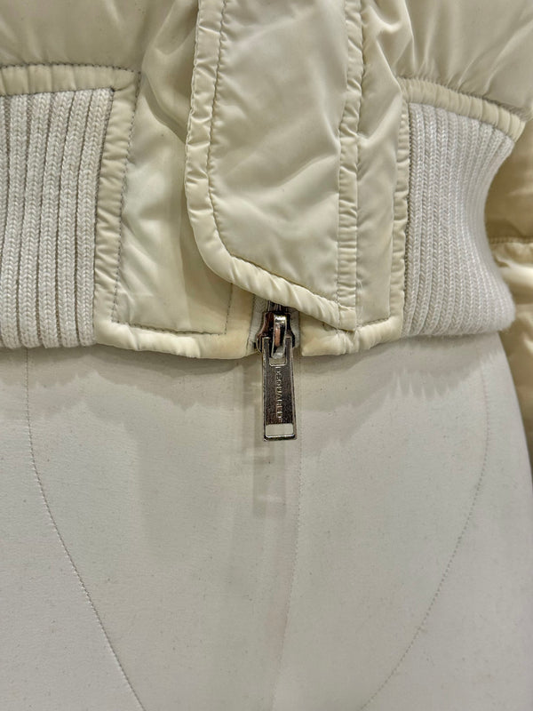 2000s Dsquared2 cropped down jacket with real fur