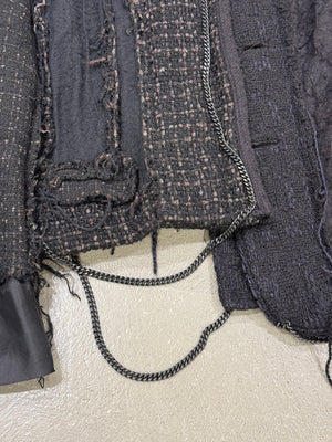 A/W2004 MAISON MARGIELA artisanal reconstructed jacket with metal chains