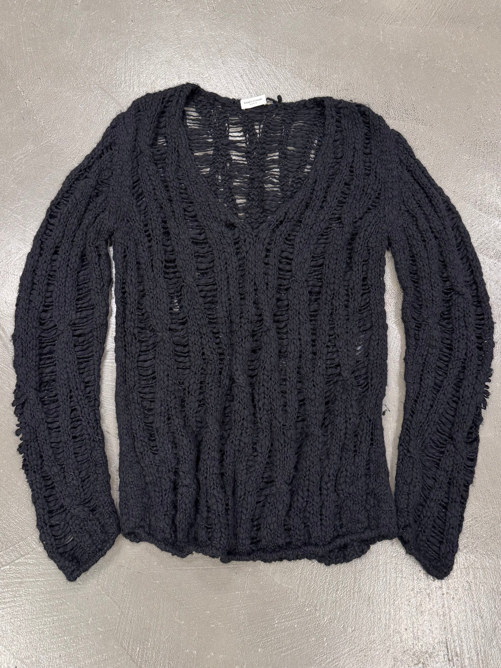 A/W2013 Saint Laurent by Hedi Slimane distressed knit