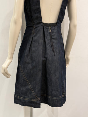 2000s Louis Vuitton denim midi dress