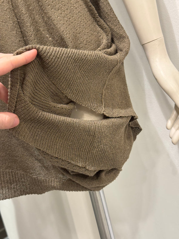 2000s Yohji Yamamoto sample asymmetrical long top