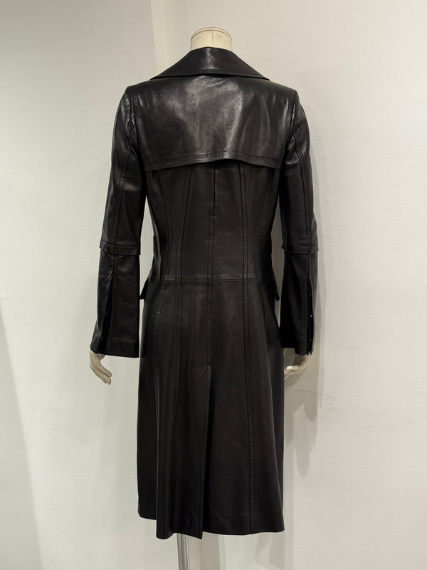 2004 Gucci by Tom Ford leather trench coat