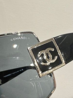 2000s Chanel mask visor sunglasses