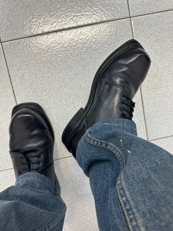 1996 Dirk Bikkembergs square toe vintage derby leather boots