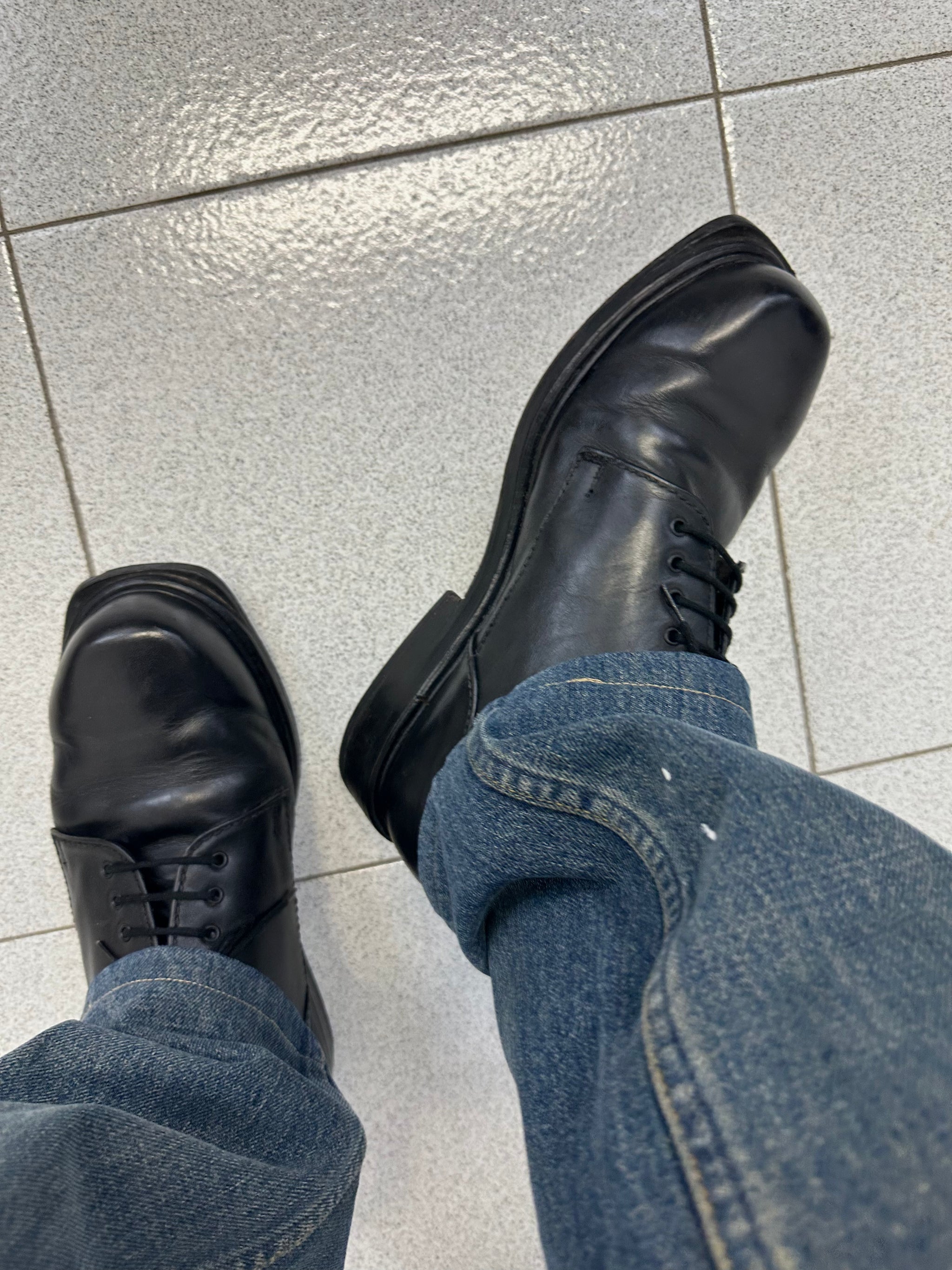 1996 Dirk Bikkembergs square toe vintage derby leather boots