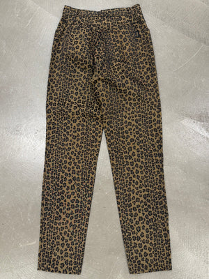 2000s Fendi straight pants with leopard print