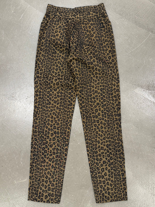 2000s Fendi straight pants with leopard print