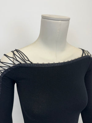 AW2003 Dolce & Gabbana lace up bondage top
