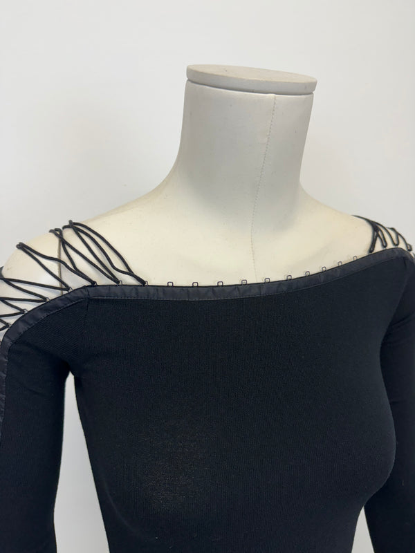 AW2003 Dolce & Gabbana lace up bondage top