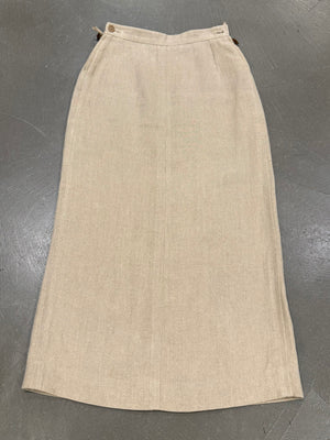 1990s Hermes by Martin Margiela linen midi skirt