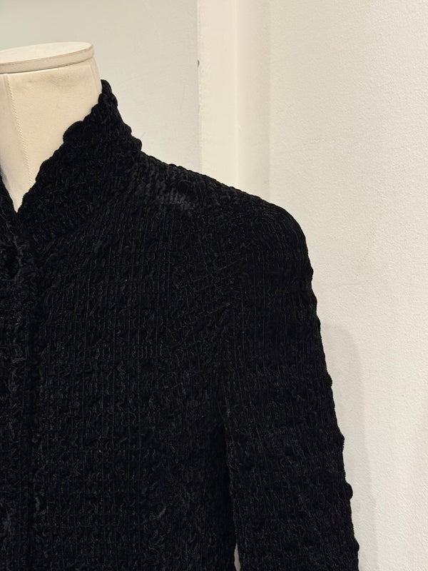 2000s Giorgio Armani astrakhan mandarin long coat