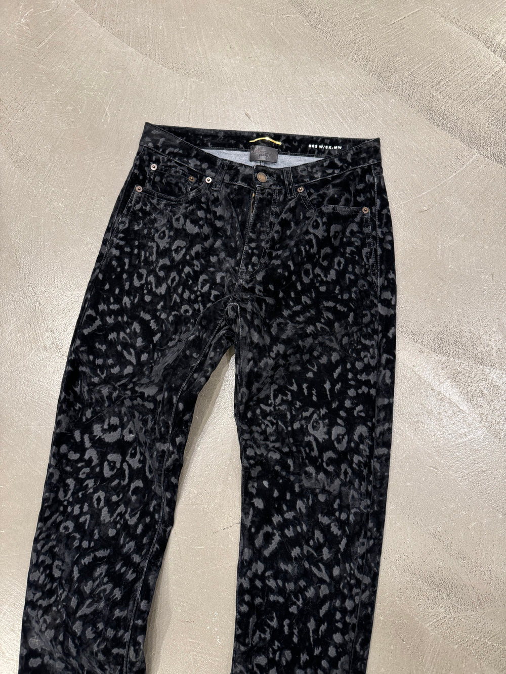 2018 Saint Laurent PARIS leopard velvet pants