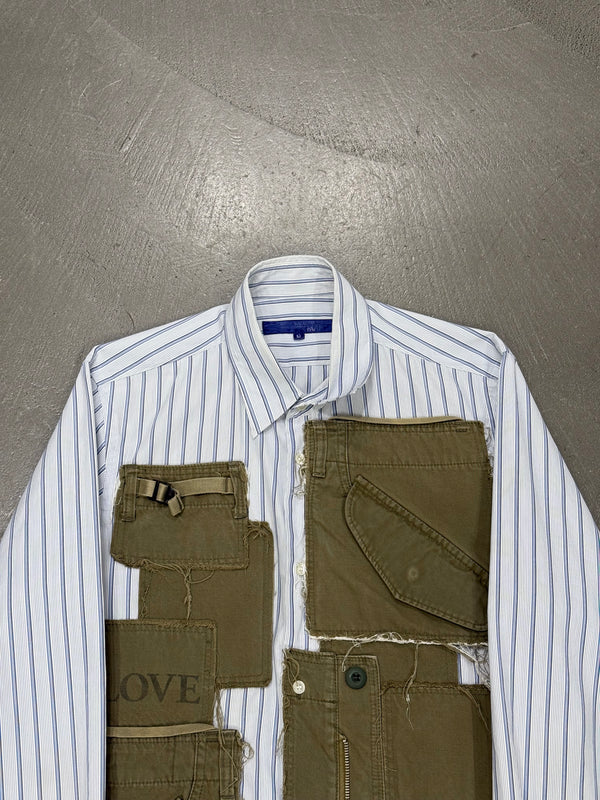 2000s Junya Watanabe cargo-pocket striped shirt
