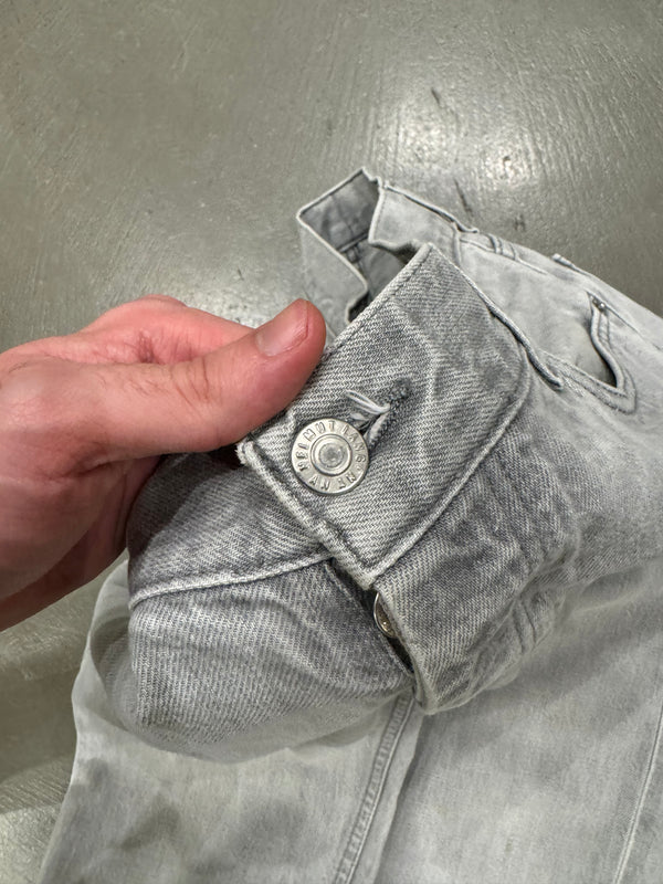 1990s Helmut Lang vintage grey faded denim