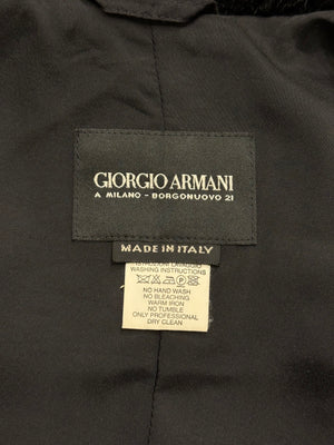 2000s Giorgio Armani astrakhan mandarin long coat