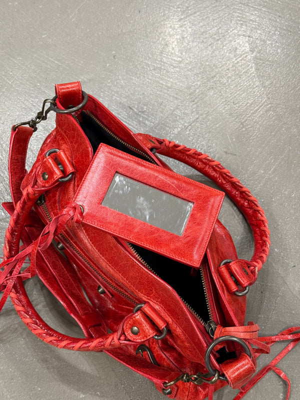 Balenciaga red city bag