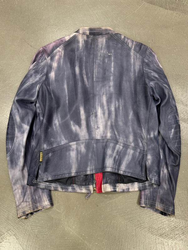 2000s Armani tie dye leather jacket