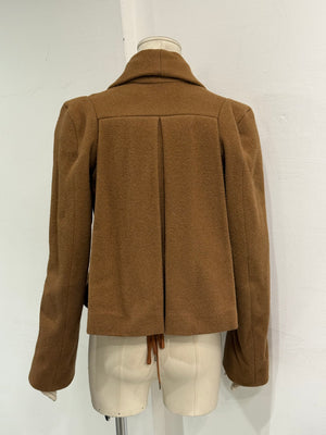 2000s Vivienne Westwood brown structured cropped camel jacket