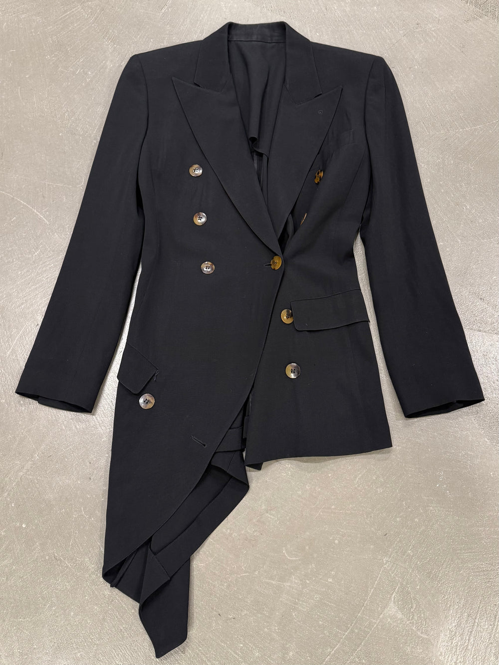 2000s Jean Paul Gaultier deconstructed tailored blazer