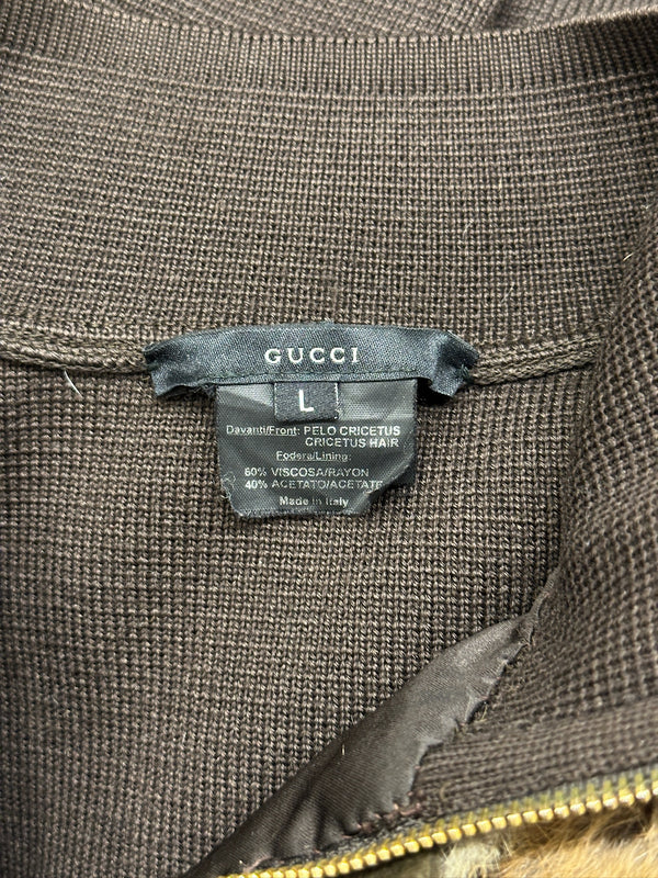A/W2000 Gucci by Tom Ford runway hamster fur cardigan