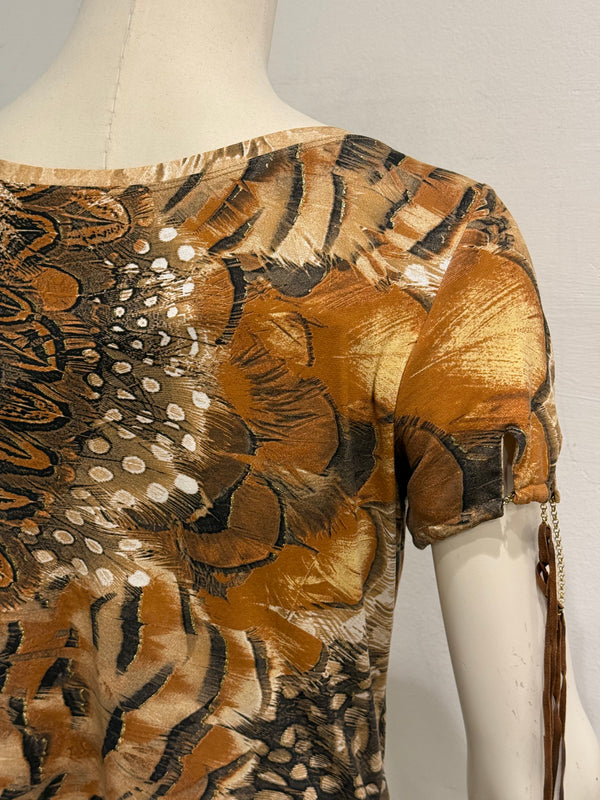 S/S2004 Roberto Cavalli feather print set