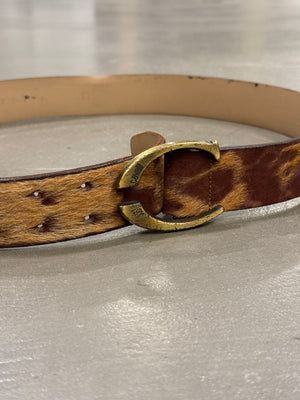 2000s Cavalli pony hair belt