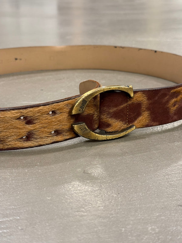 2000s Cavalli pony hair belt