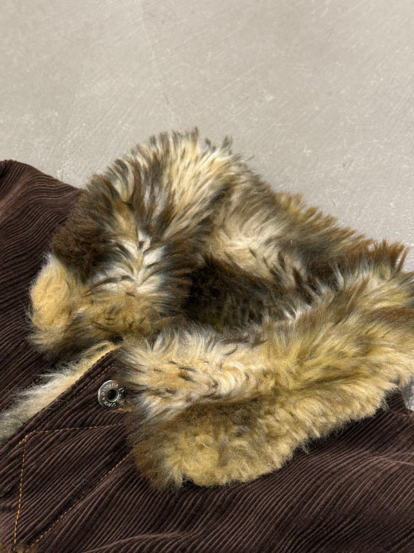 2004 Dolce & Gabbana corduroy fur jacket