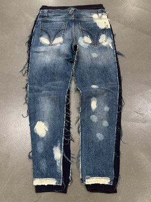 2000s Dolce & Gabbana hybrid denim sweatpants