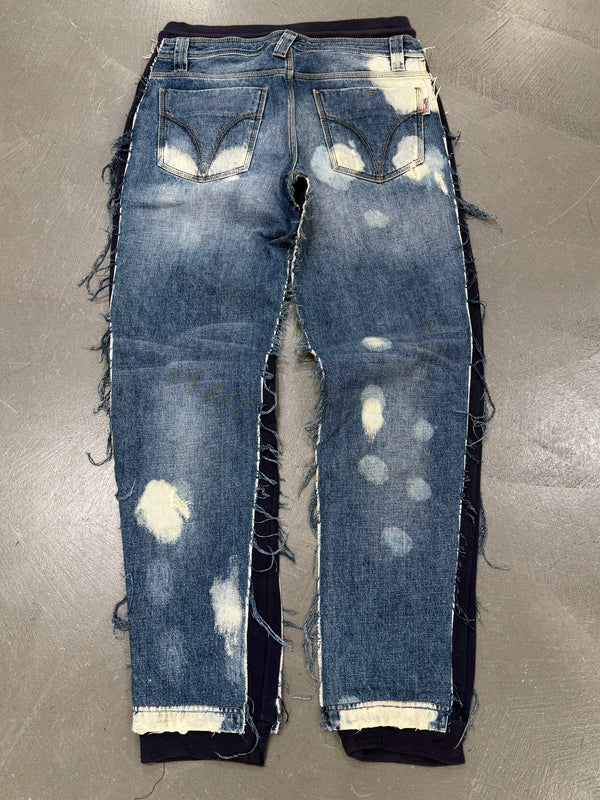 2000s Dolce & Gabbana hybrid denim sweatpants