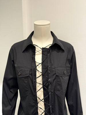 S/S2002 Yves Saint Laurent by Tom Ford safari lace-up shirt
