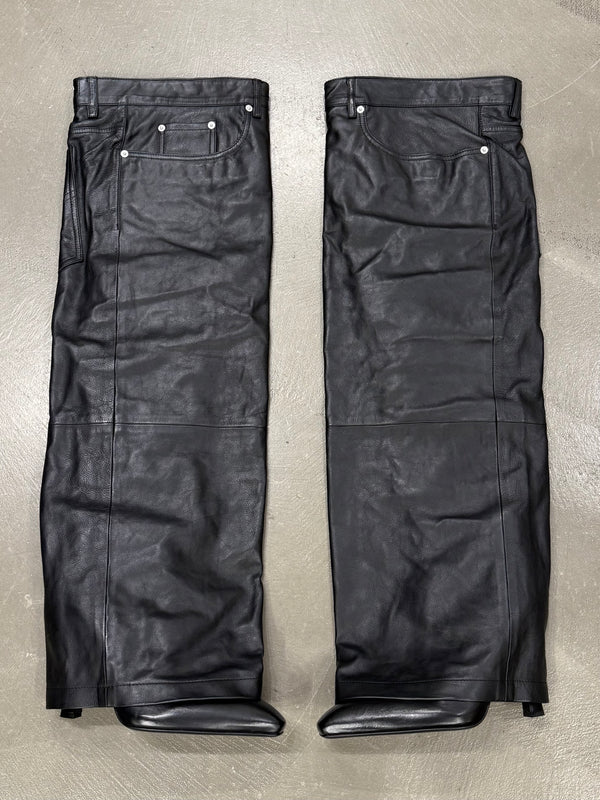 Balenciaga Falkon thigh-high leather pants boots