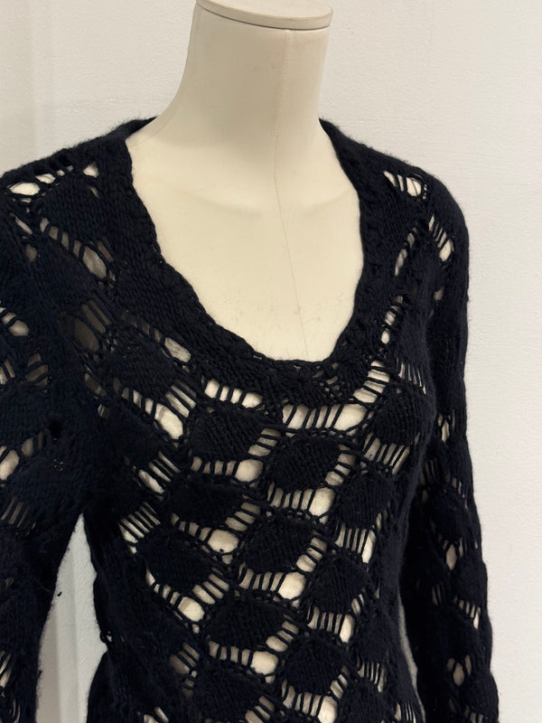 2000s Dolce & Gabbana mesh cut-out knit