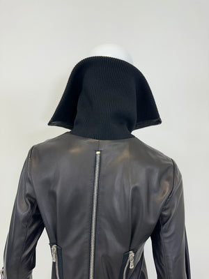 A/W 2003 Dolce & Gabbana full zipper high neck leather jacket