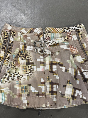 2000s Cavalli printed mini skirt