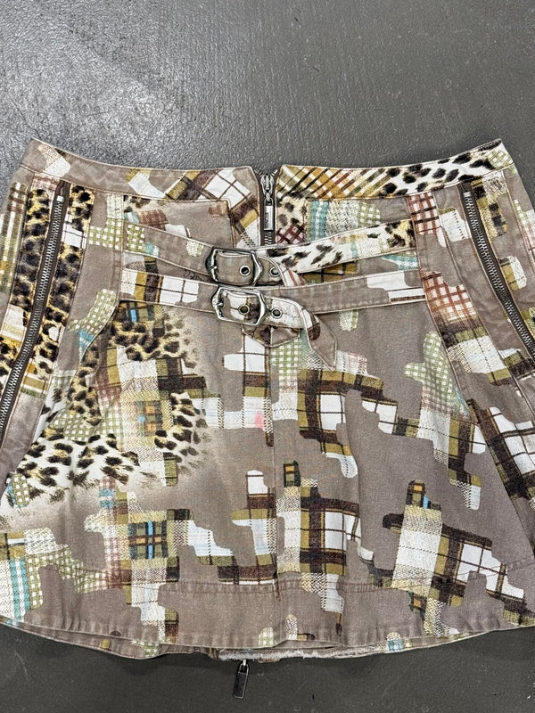 2000s Cavalli printed mini skirt