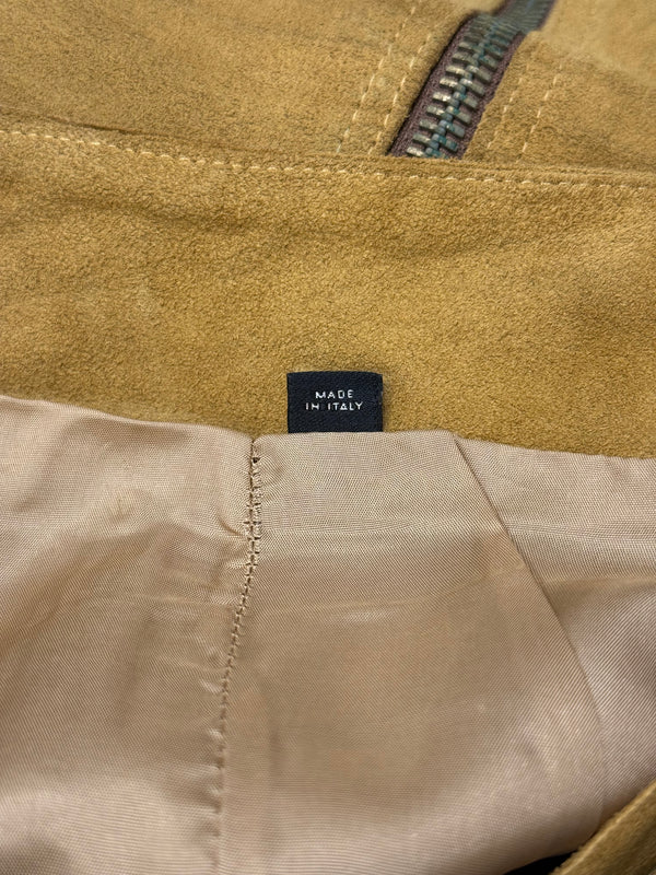 2001 Dolce & Gabbana suede western zipper leather pants
