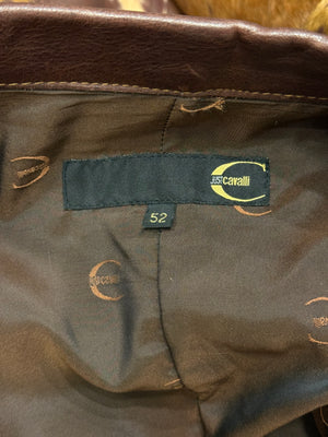 A/W2004 Roberto Cavalli pony hair leather coat