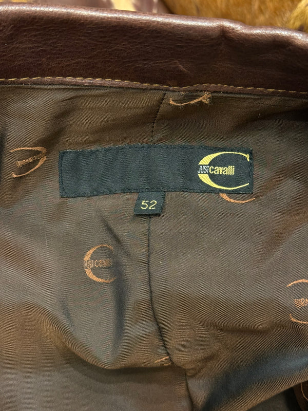 A/W2004 Roberto Cavalli pony hair leather coat