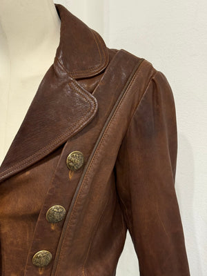 A/W2006 Dolce & Gabbana napoleon leather jacket