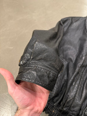 A/W1982 Giorgio Armani leather cargo bomber jacket