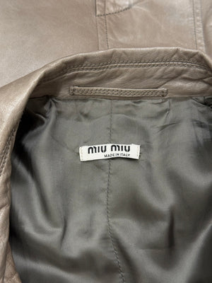 2000s Miu Miu leather trench coat