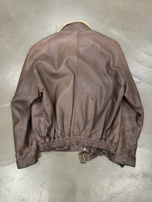 1980s Giorgio Armani aviator shearling bomber jacket